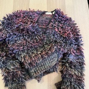 Shaggy Open Cardigan